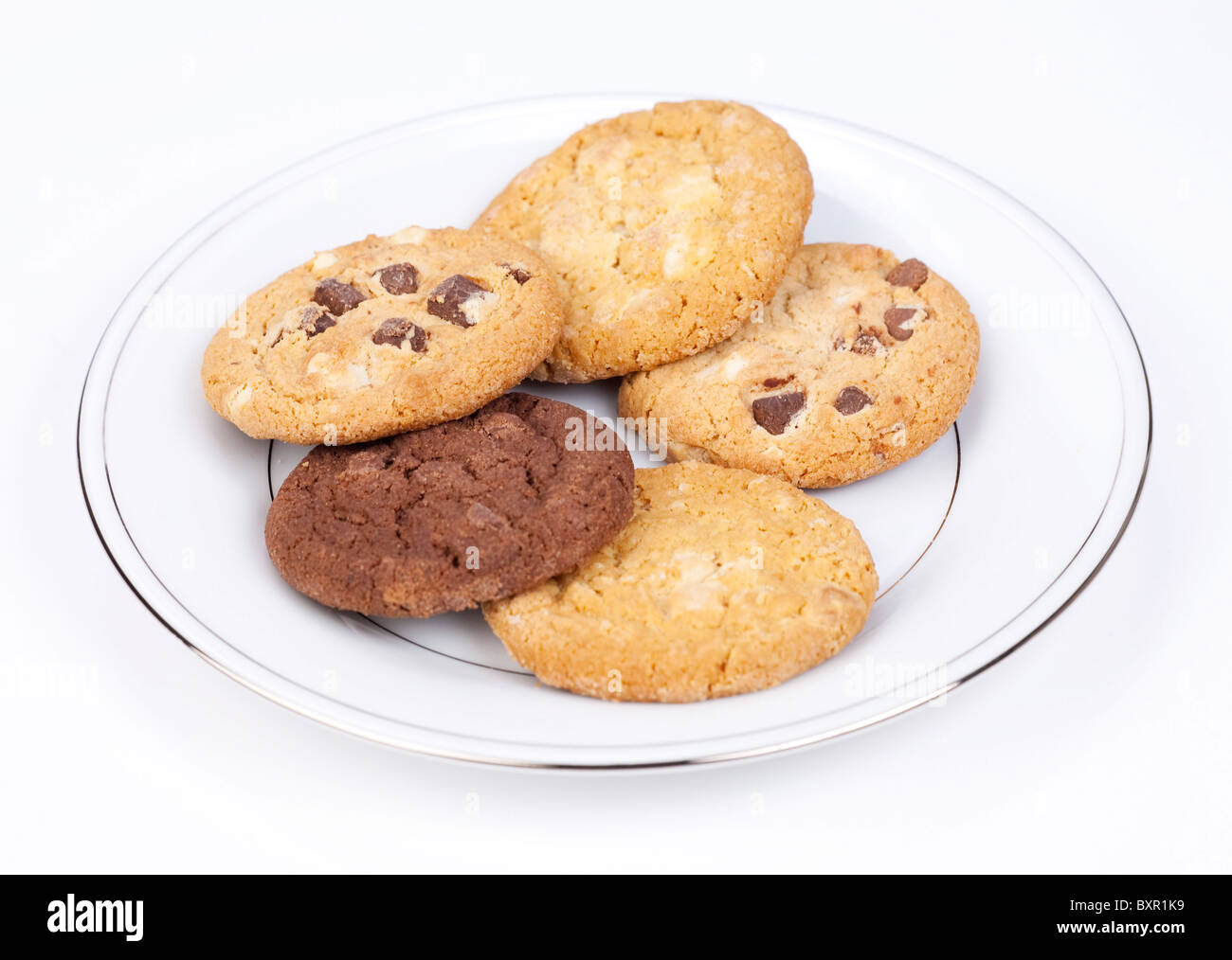 Assorted biscuits on plate Cut Out Stock Images & Pictures Alamy