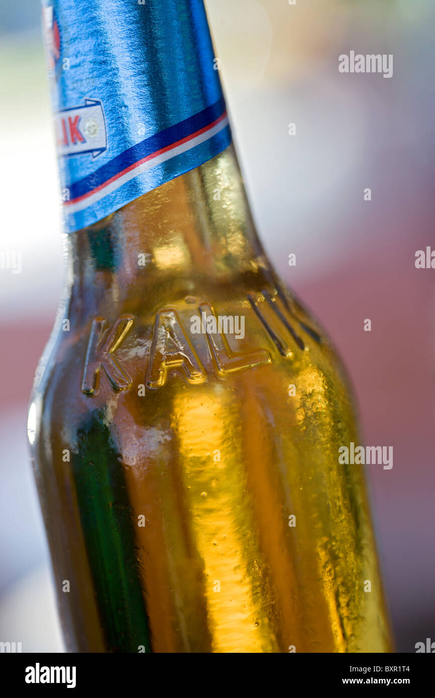 A bottle of Kalik Beer Stock Photo Alamy