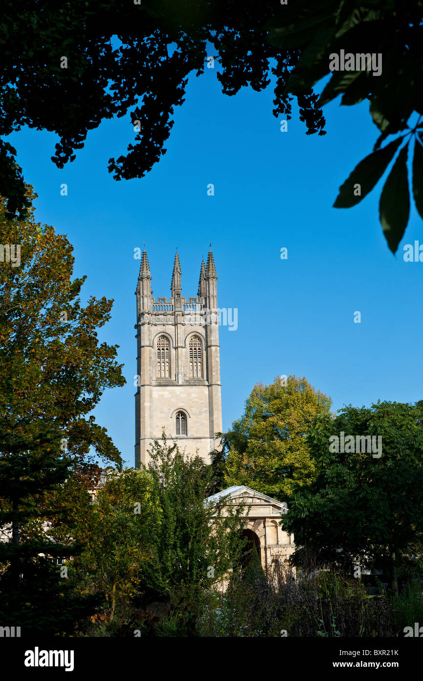 Magdalene College Tower in the historic city of Oxford UK Stock Photo