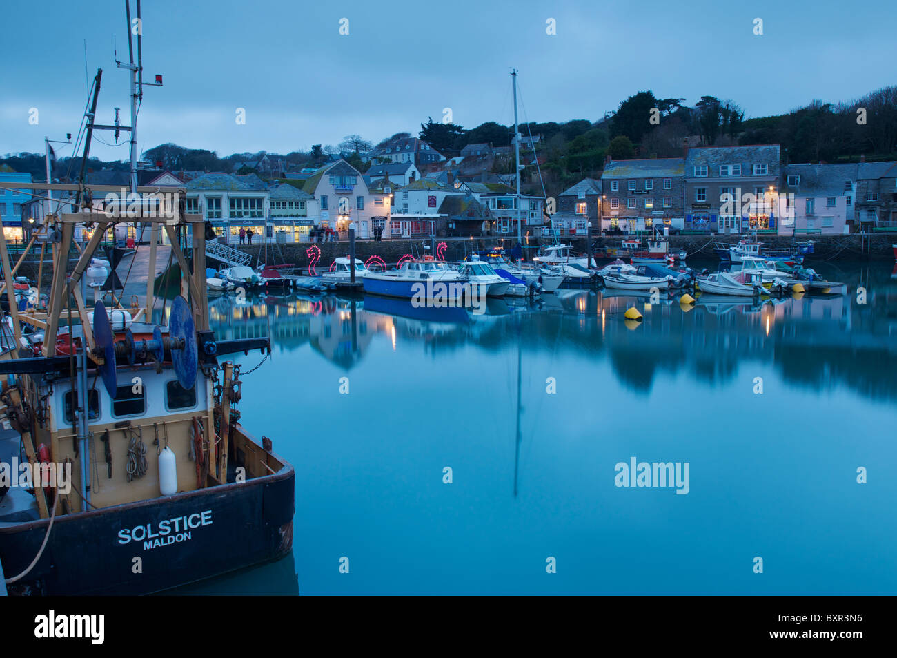 Padstow at Christmas Stock Photo Alamy