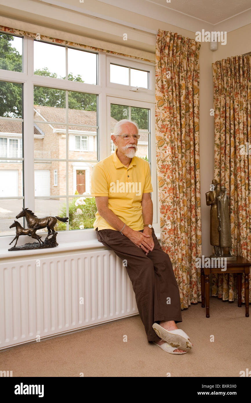 Author Christopher Awdry at his home in Bournemouth. Awdry is best known for his contribution to the Thomas the Tank books. Stock Photo