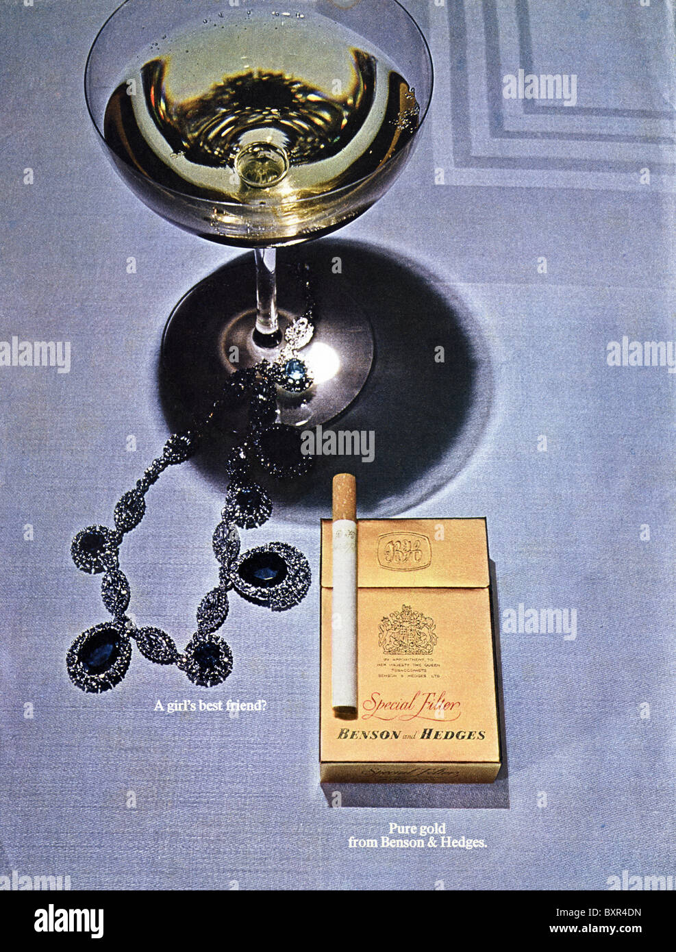 Benson & Hedges Pure Gold cigarettes full page advertisement in
