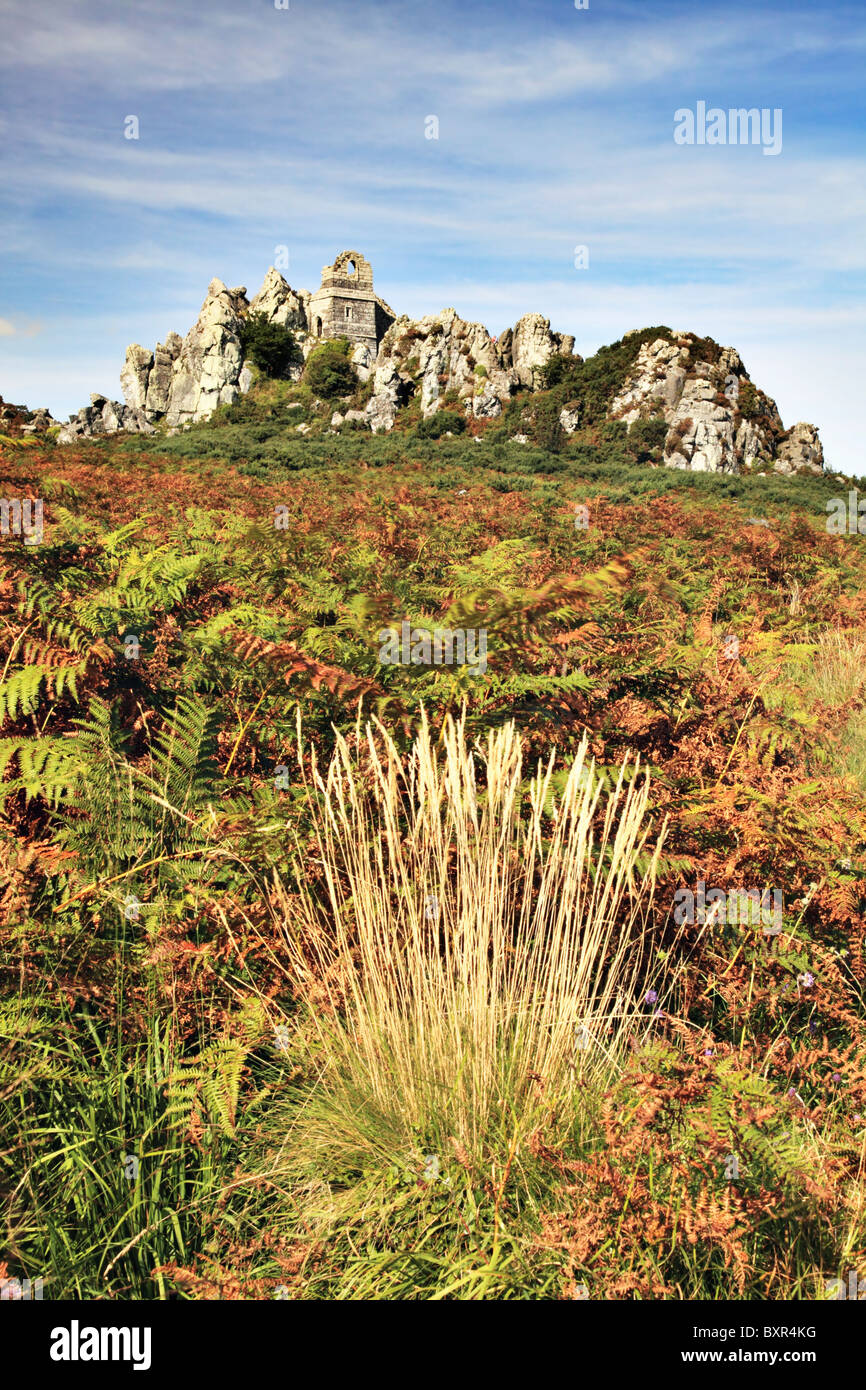 Roche Rock in Cornwall captured in the autumn Stock Photo
