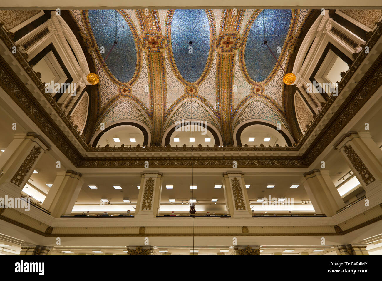 interior of southwest atrium in Macy's store department, formerly ...
