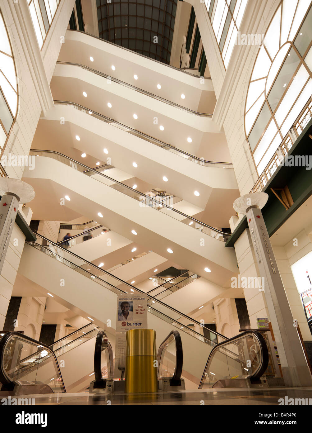 interior of southwest atrium in Macy's store department, formerly
