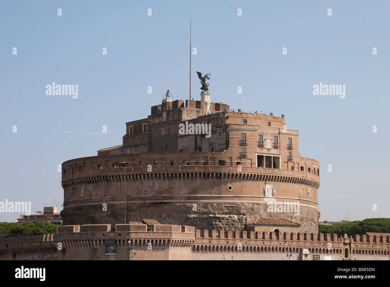 The Castel Sant'Angelo (Mausoleum of Hadrian) in Rome, Italy Stock Photo