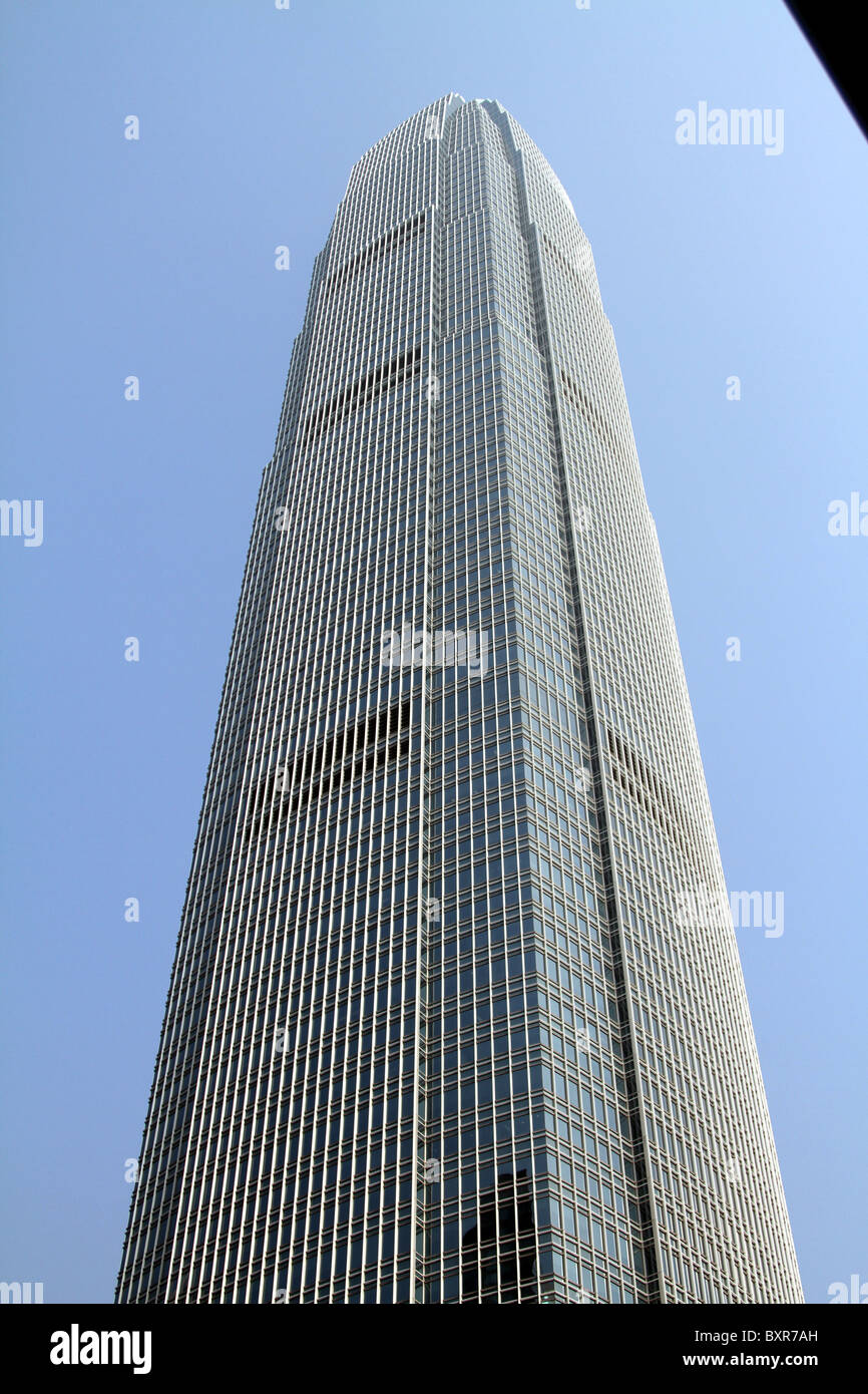 Two IFC office block skyscraper in Hong Kong, China Stock Photo