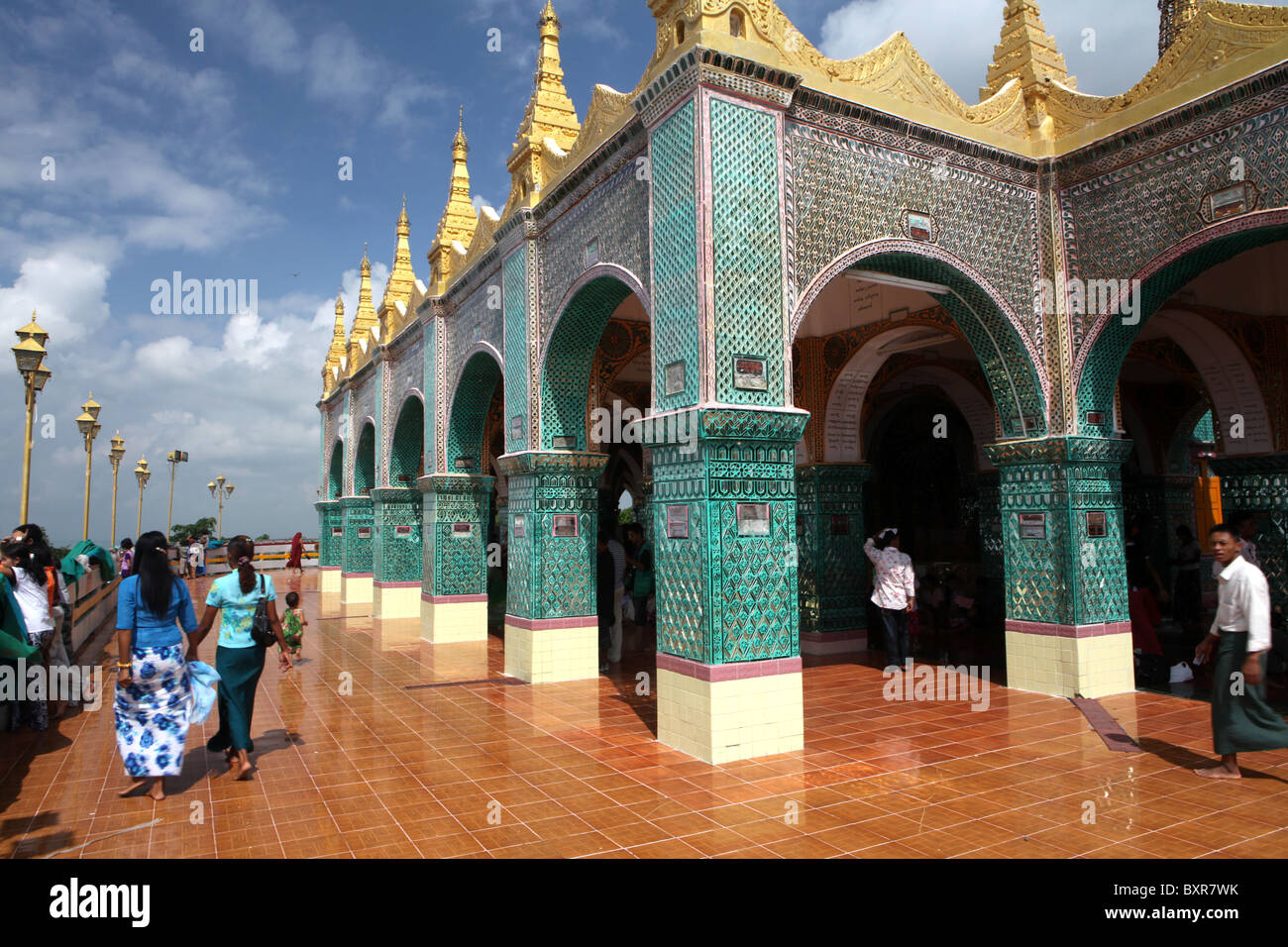 The Su Taung Pyi Pagoda on top of Mandalay Hill in Mandalay, Myanmar (Burma). Stock Photo