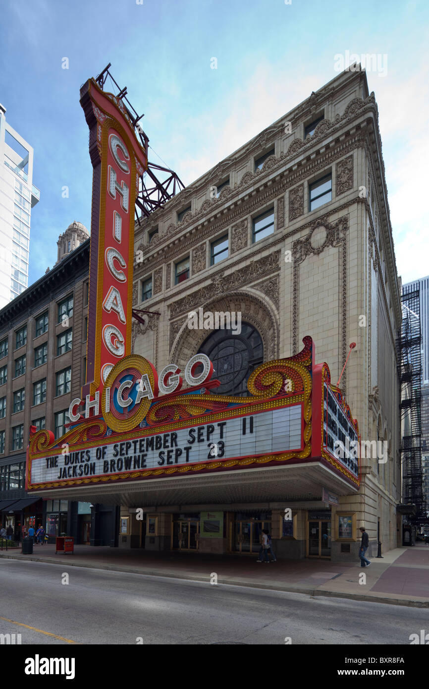 The Chicago Theatre, Chicago Illinois Stock Photo