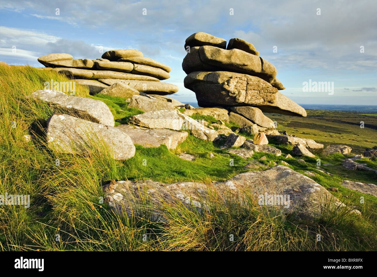 The Cheesewring Stowes Hill on Bodmin Moor in Cornwall Stock Photo