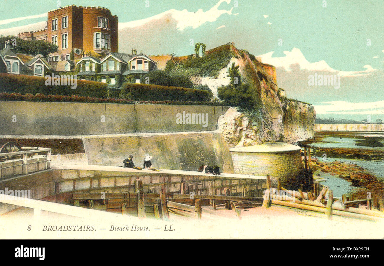 Picture postcard of Bleak House, Broadstairs, Kent Stock Photo