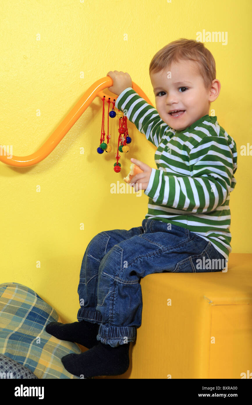  Cute european toddler in kindergarten Stock Photo - Alamy Illustration 