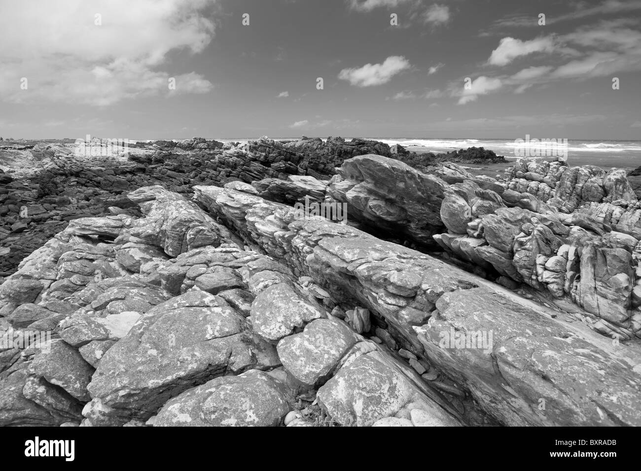 Rugged and Bleak Coastline at Cape Agulhas the Southern Most Point of ...