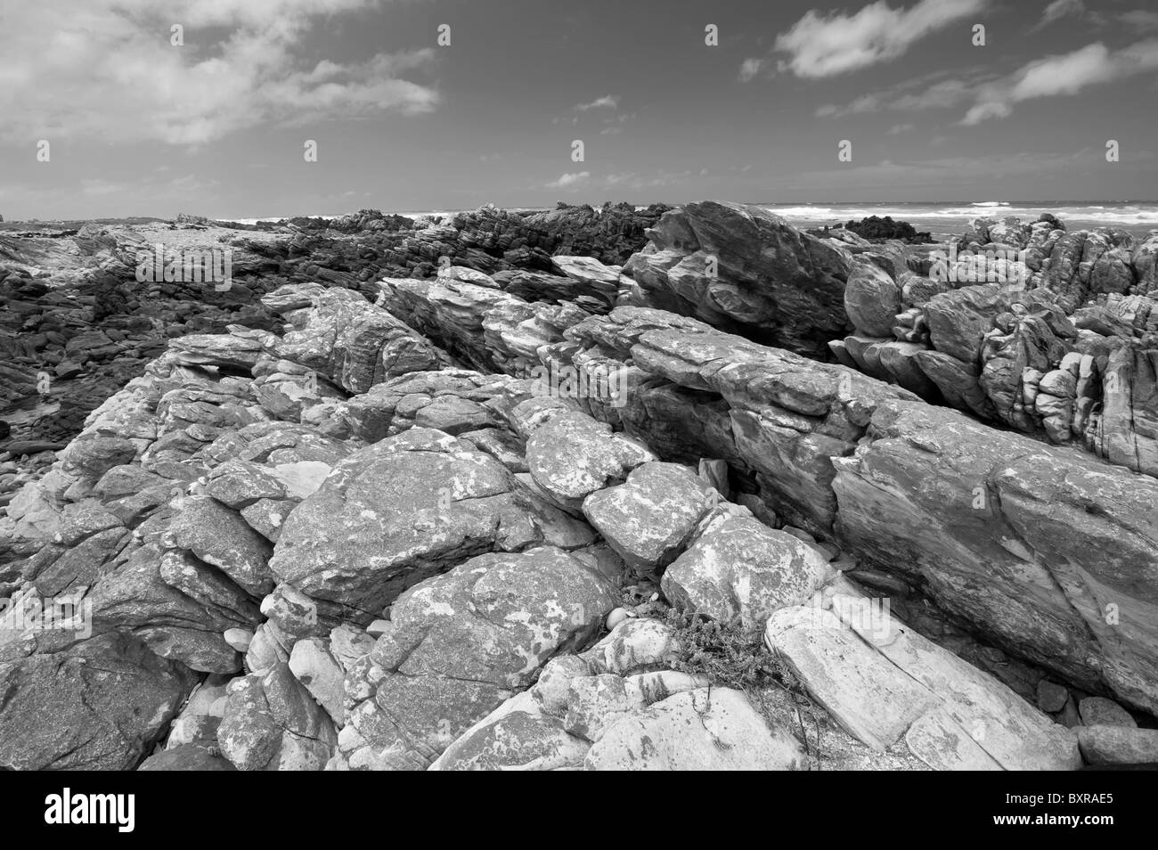Rugged and Bleak Coastline at Cape Agulhas the Southern Most Point of ...