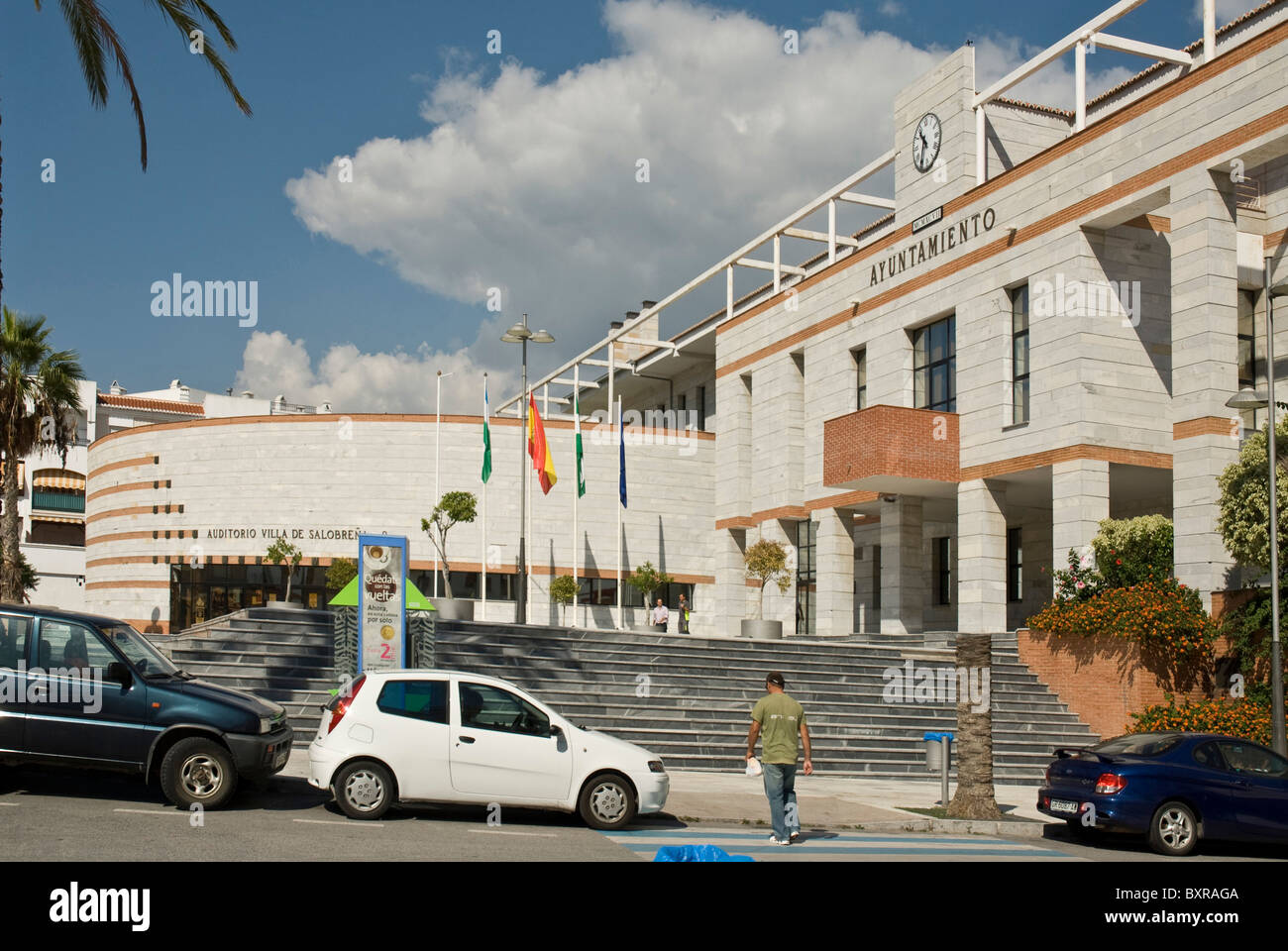 Town Hall and Auditorium, Salobrena, Granada, Spain Stock Photo