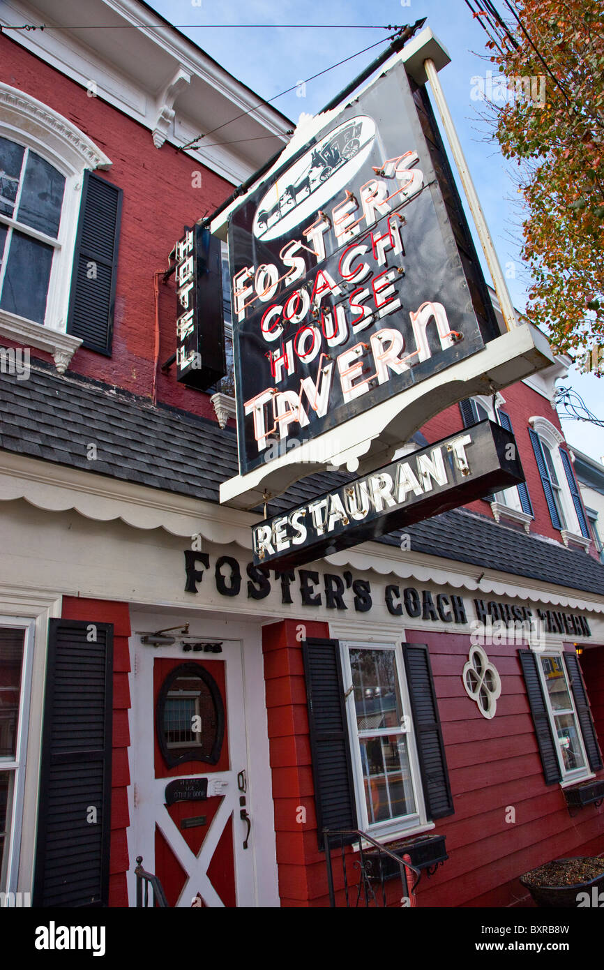 Fosters Coach House Tavern, 1890, Rhinebeck, New York Stock Photo