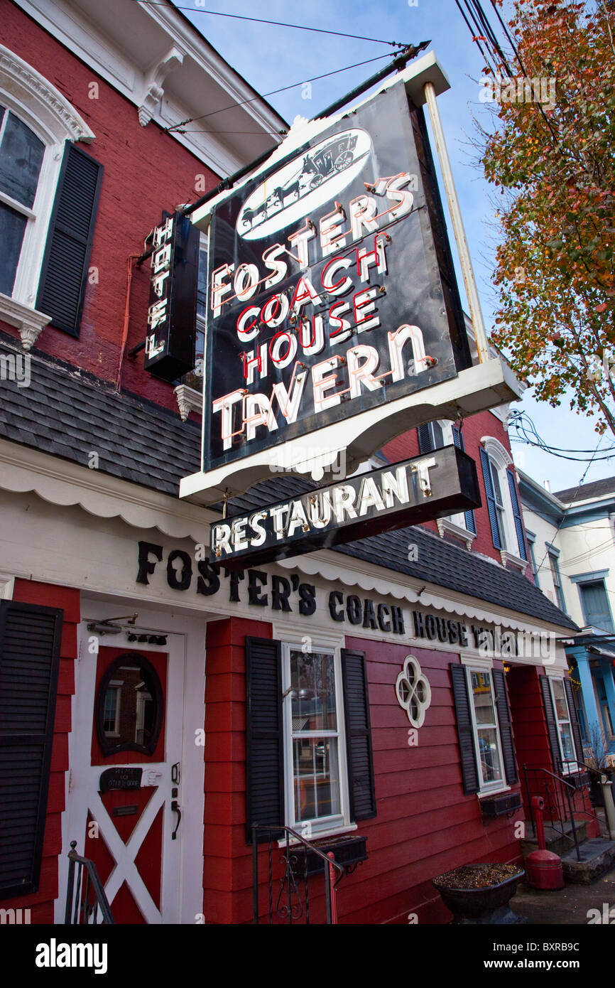 Fosters Coach House Tavern, 1890, Rhinebeck, New York Stock Photo