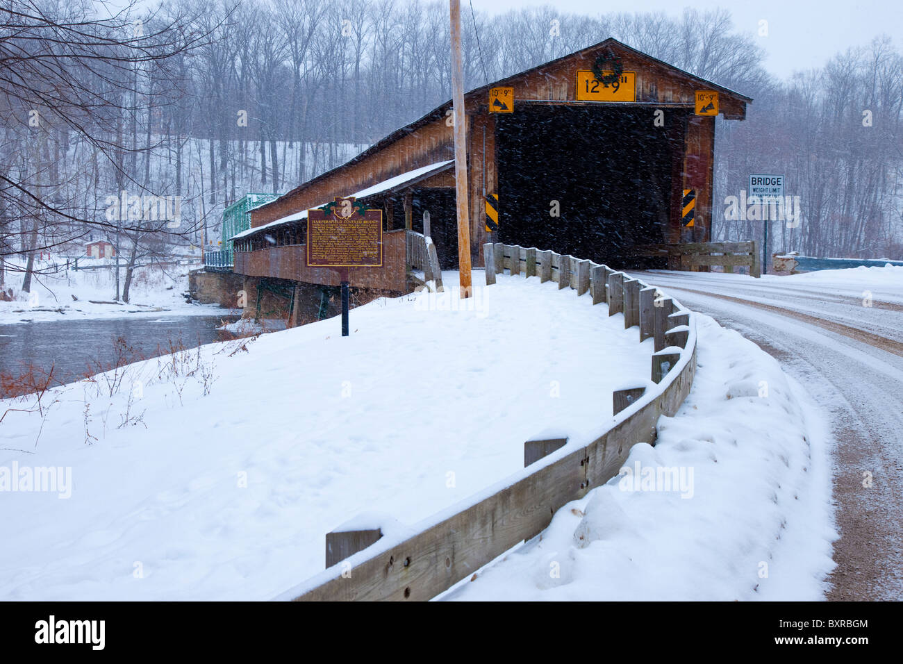 Harpersfield Covered Bridge (1868) over the Grand River, one of 18