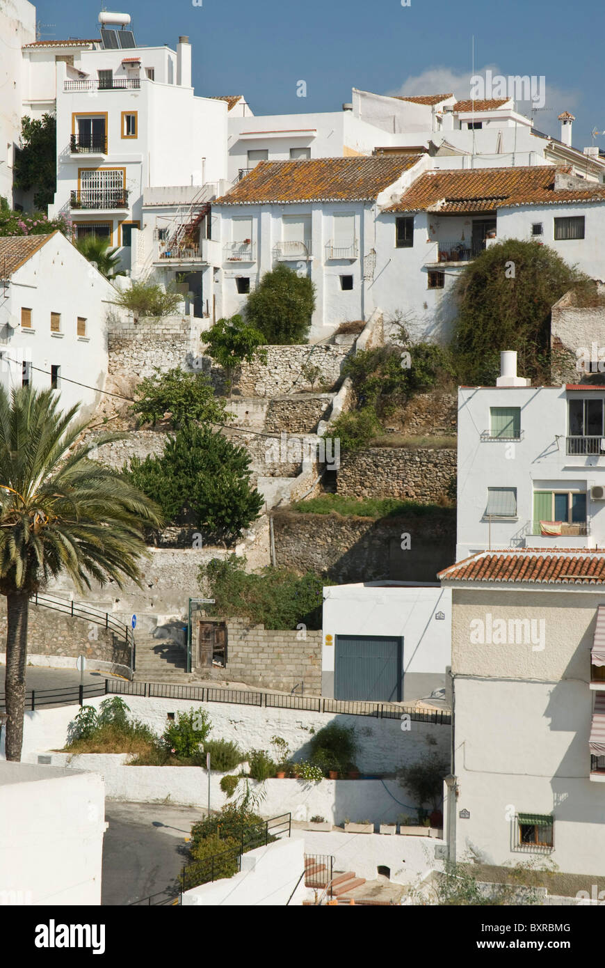 White Houses in Salobrena, Granada, Spain Stock Photo