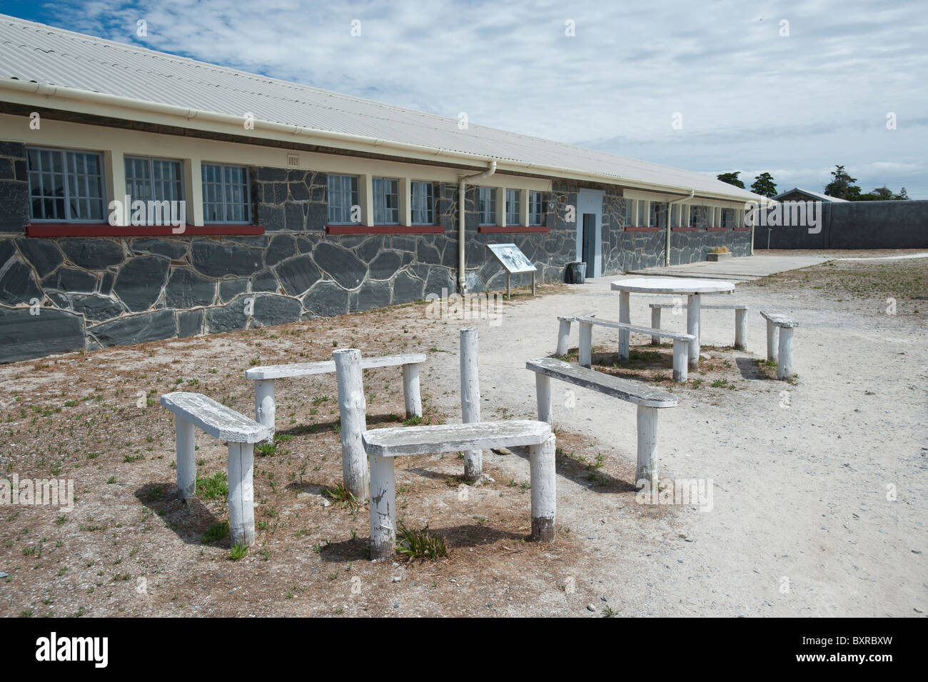 Prison Buildings at Robben Island Maximum Security Prison Complex, Cape Town, South Africa Stock Photo