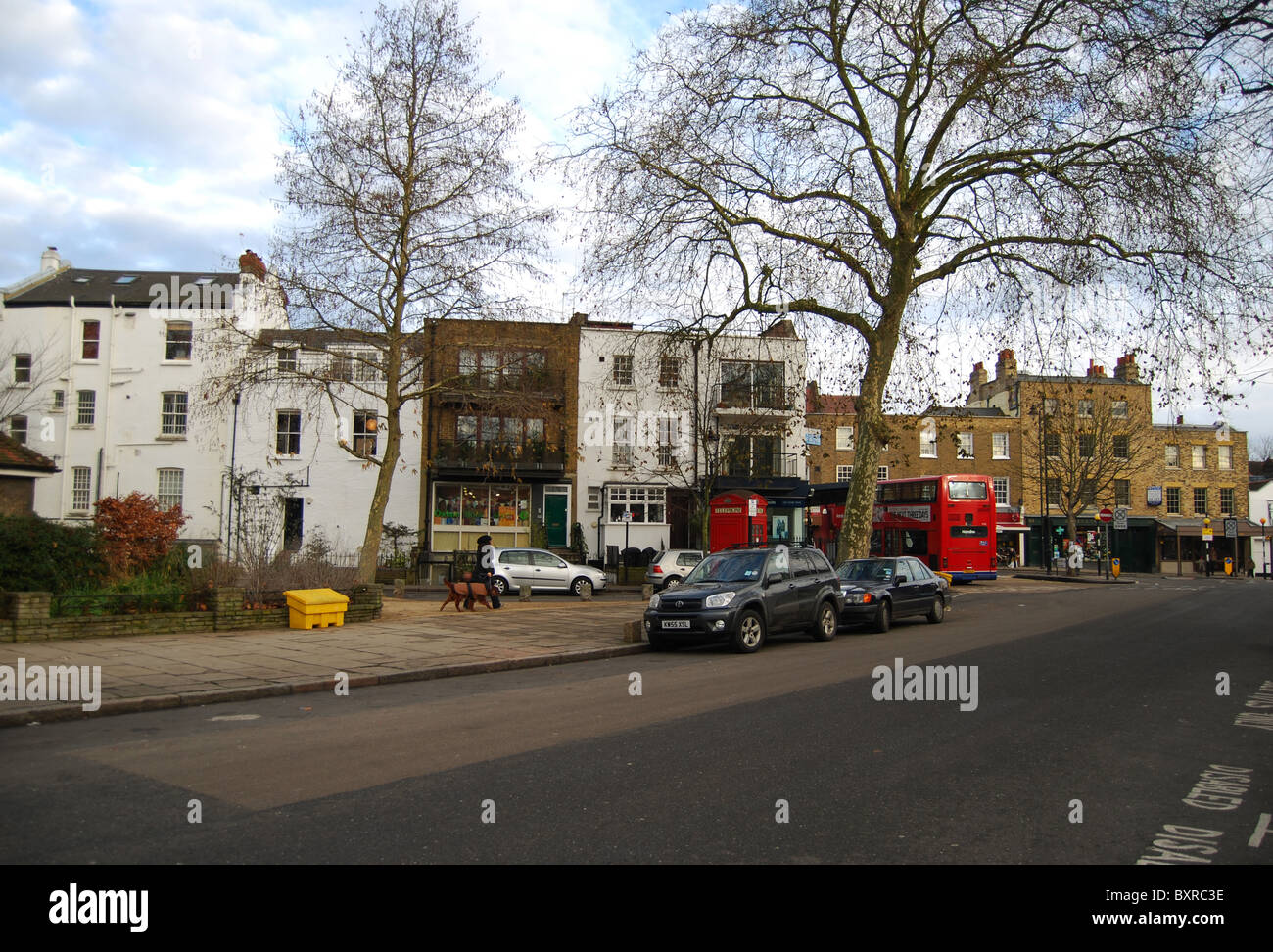 general view of Pond Square in the Highgate Village area of North