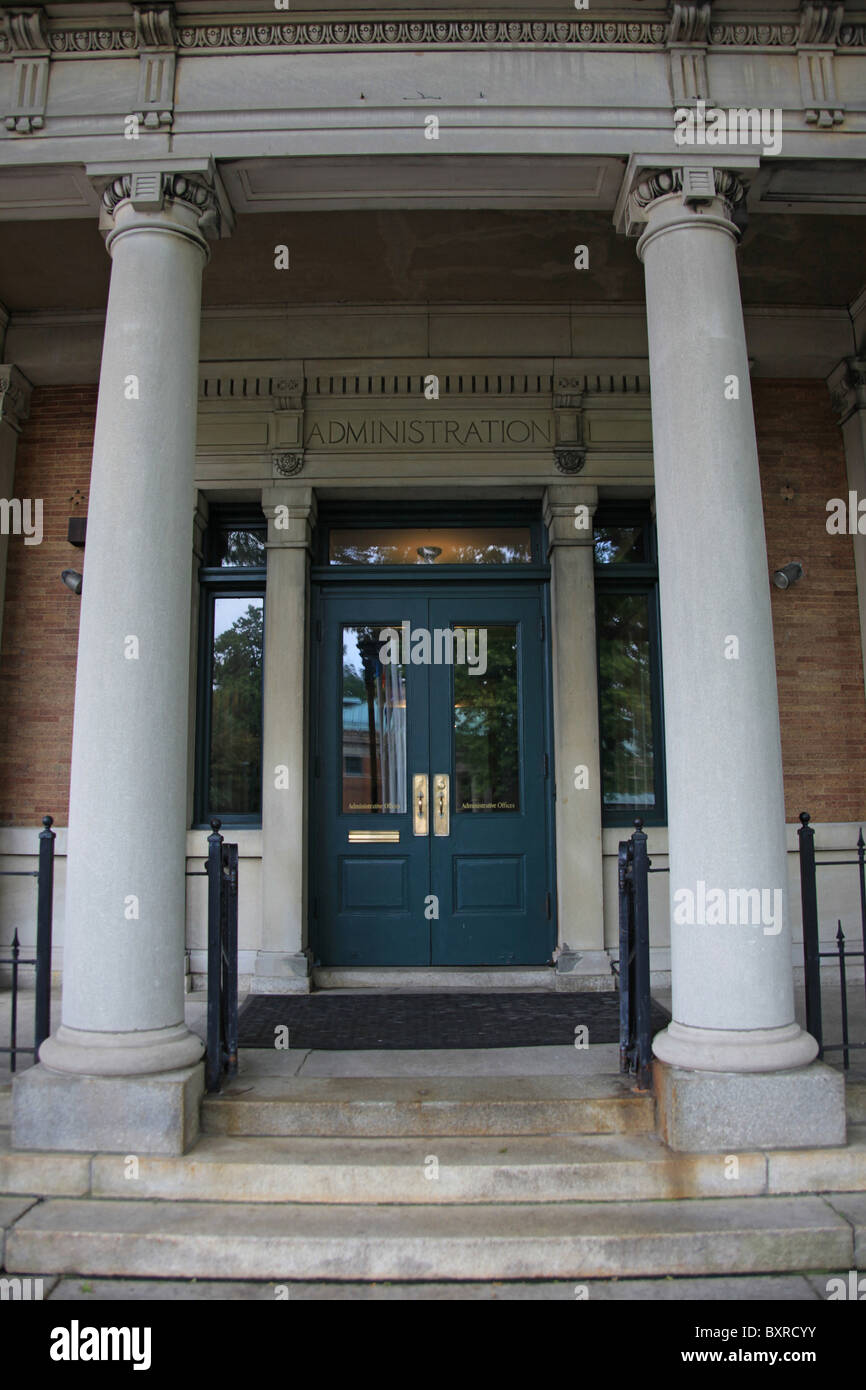 Entrance to the administration building at the Bronx Zoo, Bronx, New ...