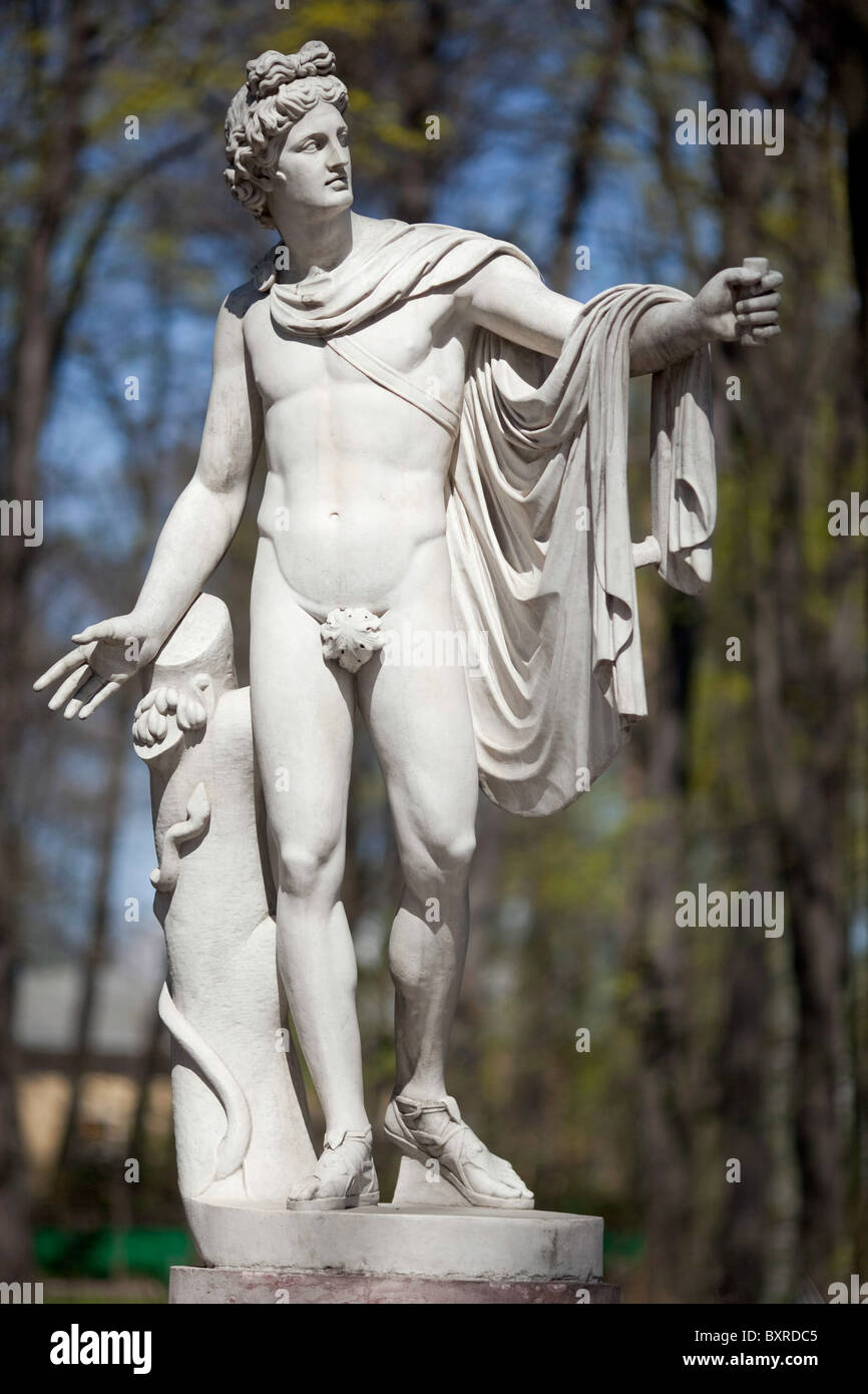 Apollon Sculpture Summer Garden Letniy Sad Saint Petersburg Russia Stock Photo Alamy
