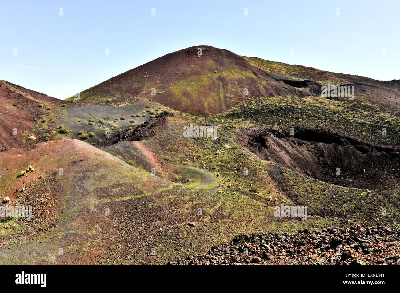 Pinacate Peaks Cinder Cones, El Pinacate Biosphere Reserve, Sonora, Mexico Stock Photo