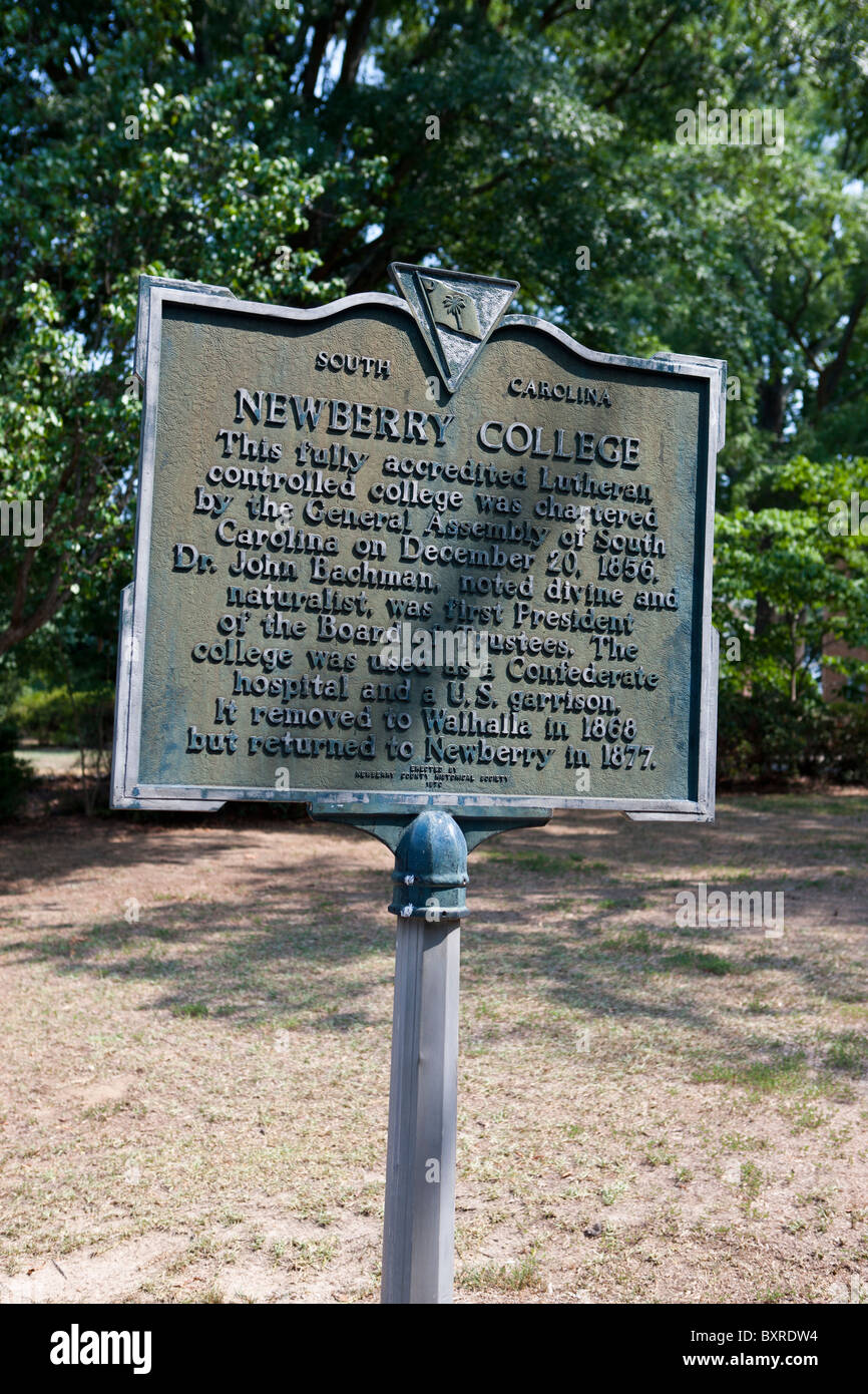 NEWBERRY COLLEGE This fully accredited Lutheran controlled college was