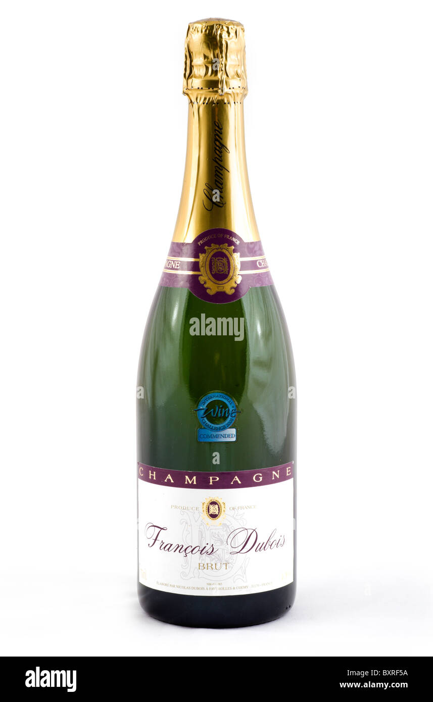 Bottle of Francois Dubois Brut Champagne Stock Photo