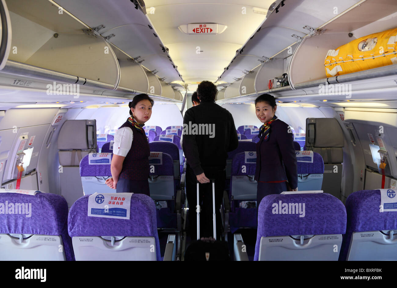 Flight attendants of the China Airline. Photo taken at the 6th of December 2010 Stock Photo