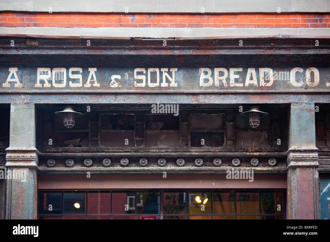 A Rosa & Son Bread Co, now an antique shop in Nolita, New York City Stock Photo