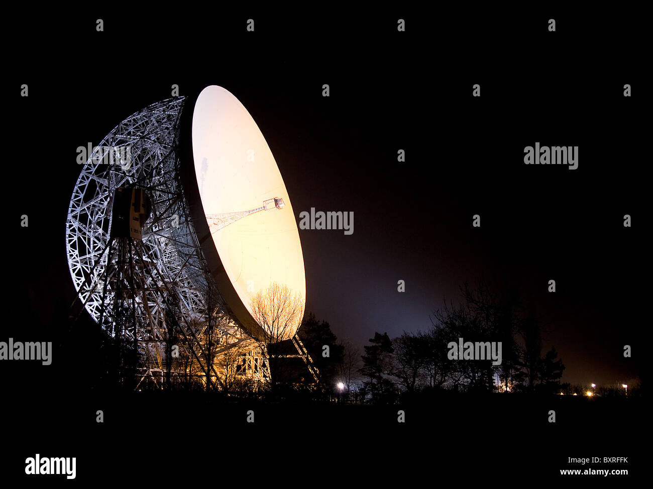 Jodrell Bank Radio Telescope, Cheshire, UK Stock Photo
