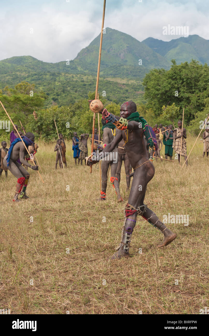 Donga stick fighters hi-res stock photography and images - Alamy