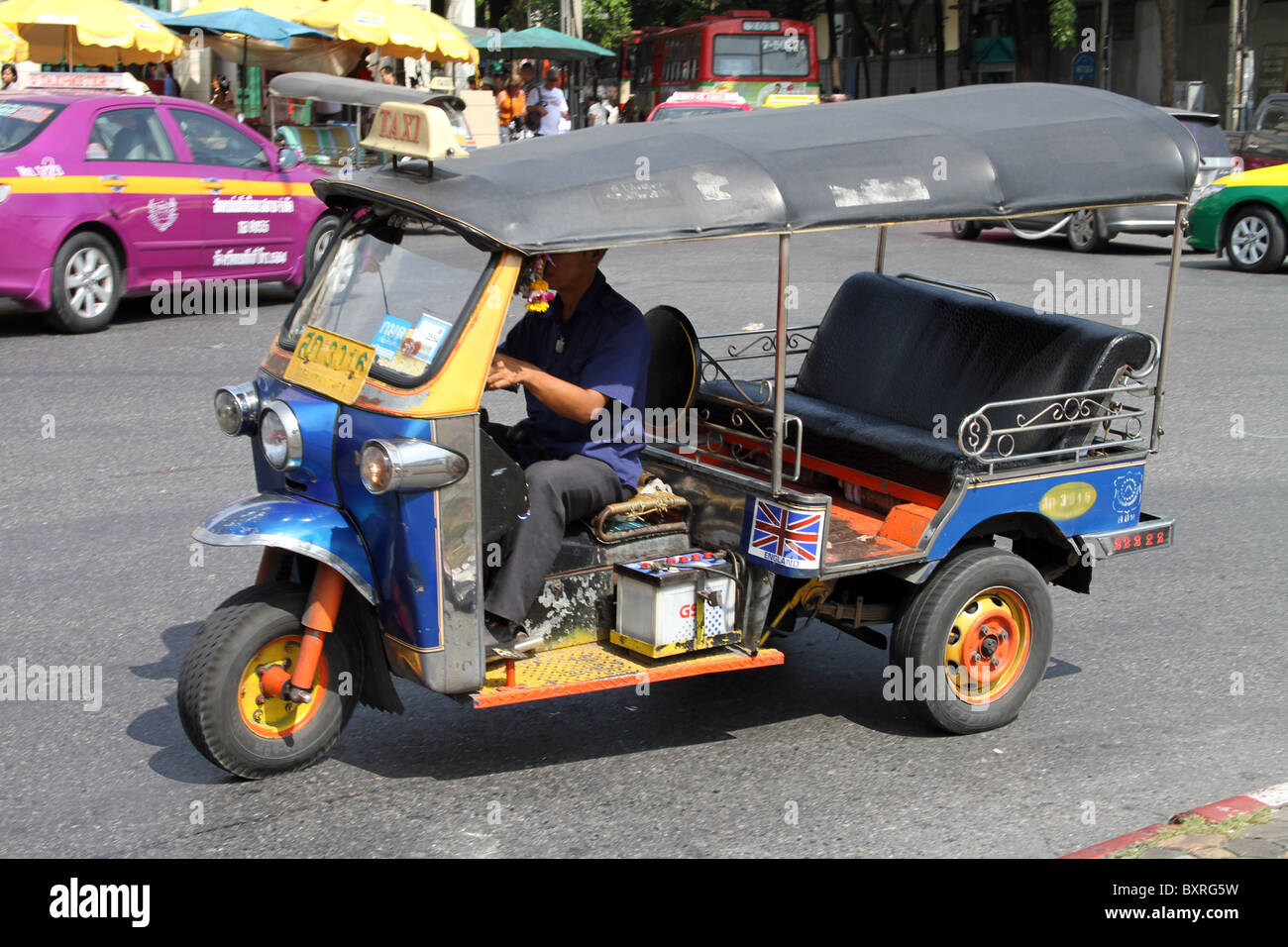 Tuk Tuk taxi in Bangkok, Thailand Stock Photo