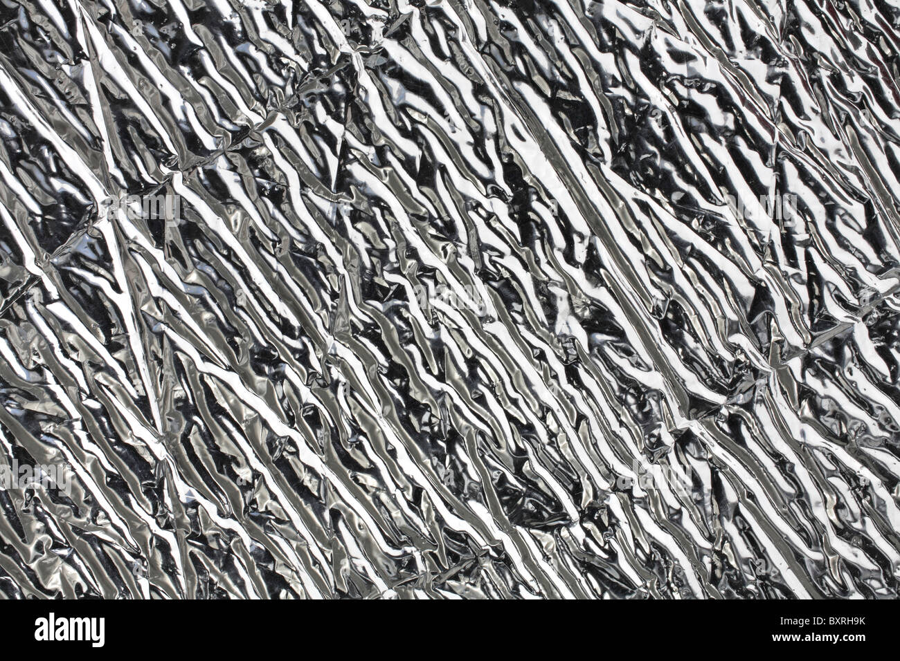 close-up of silver metallic textured pattern Stock Photo