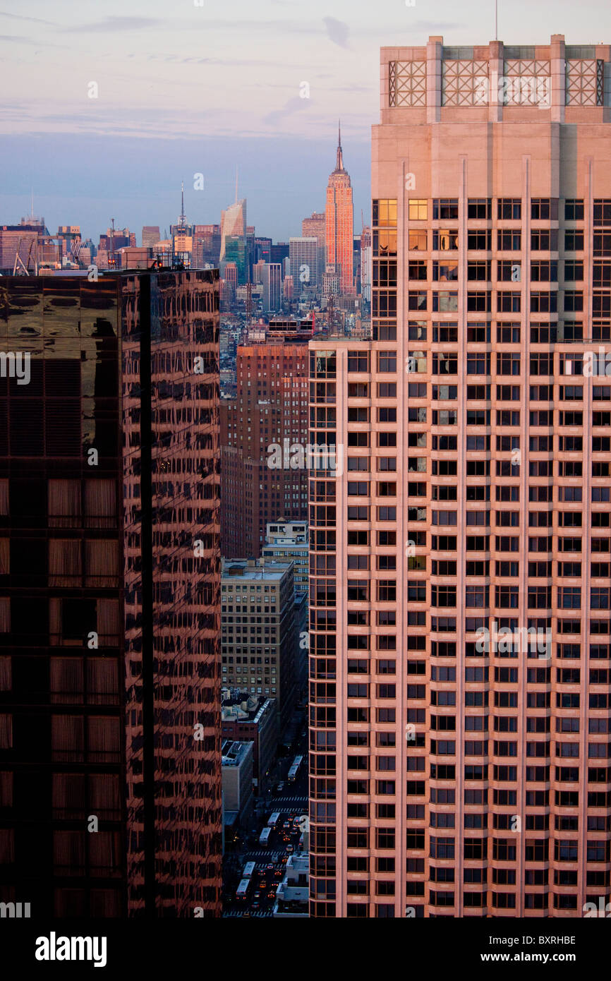 Manhattan Skyline and the Empire State Building, New York City Stock ...