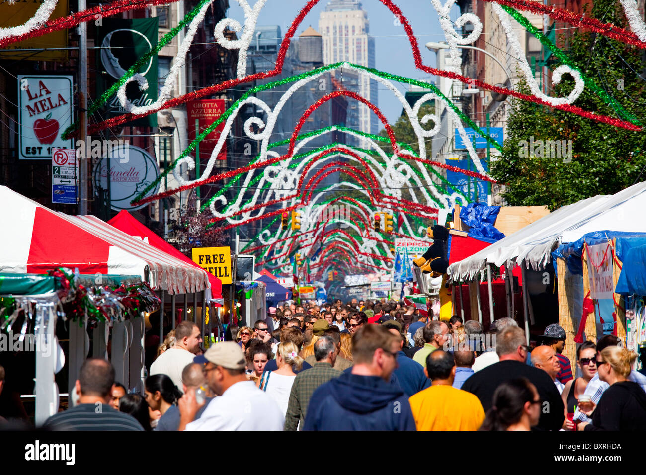 Feast of San Gennaro Festival in Little Itally in New York City Stock