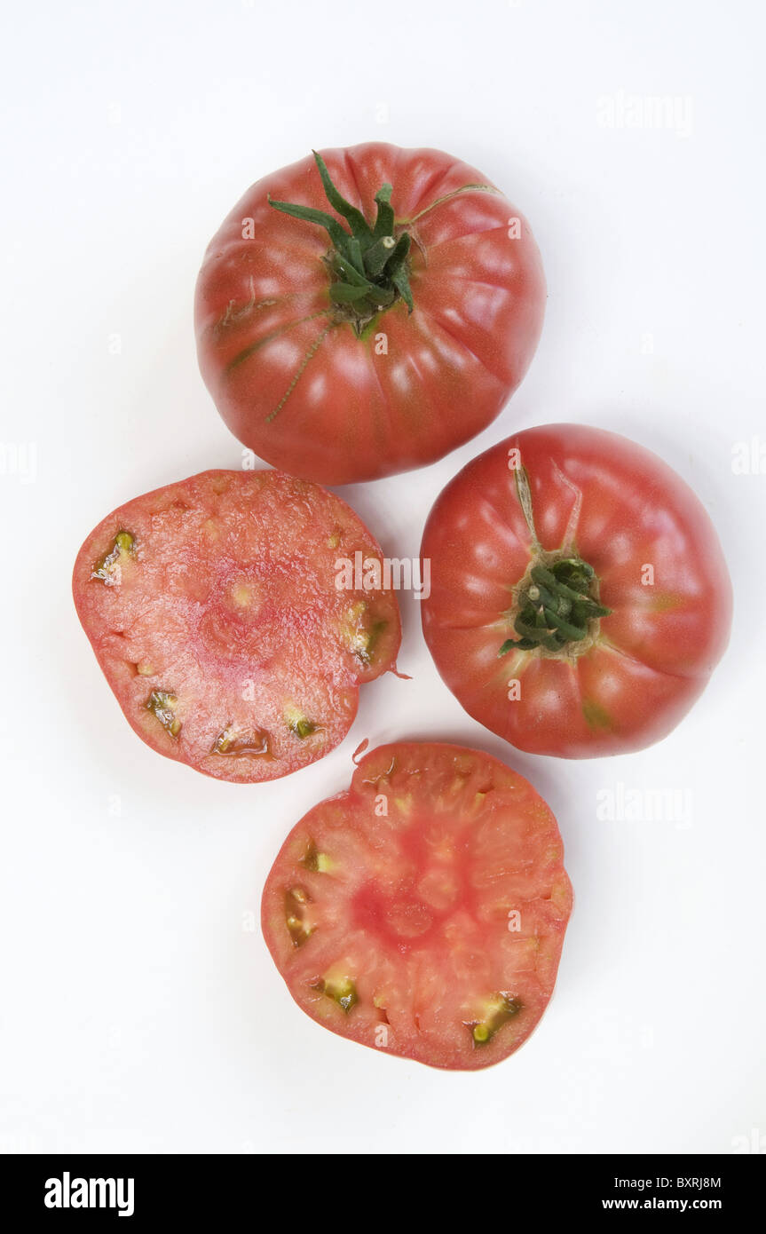 Close-up of heirloom tomatoes Stock Photo