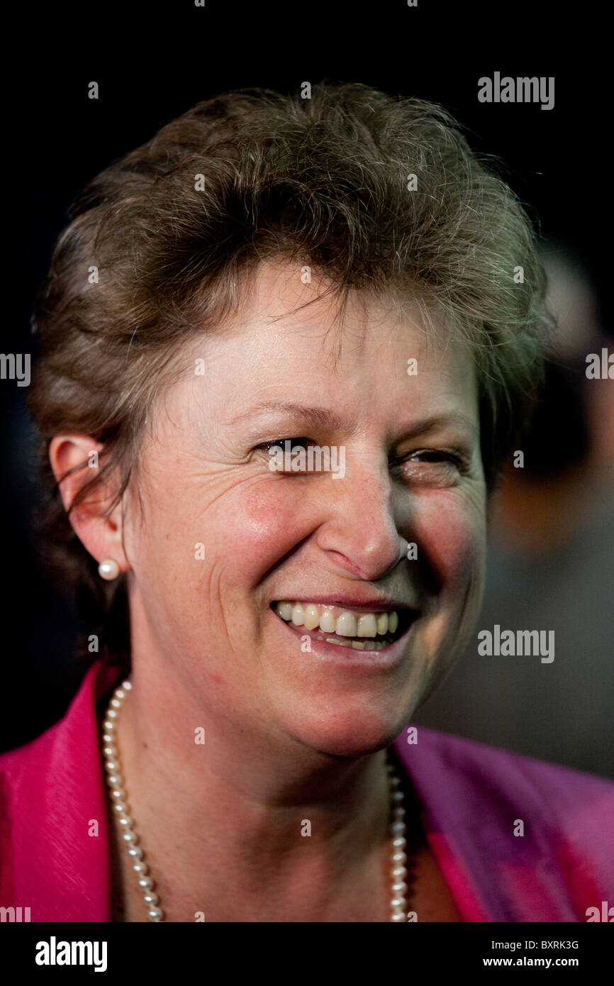 Gisela Stuart, M.P. for Edgbaston, pictured, after retaining her seat at the election in Birmingham on the 6th of May 2010. Stock Photo
