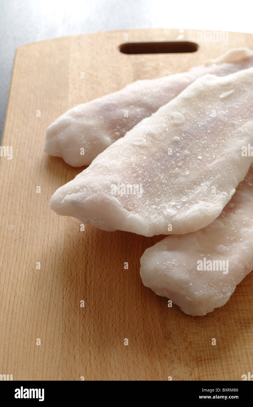 Frozen cod fish Stock Photo Alamy