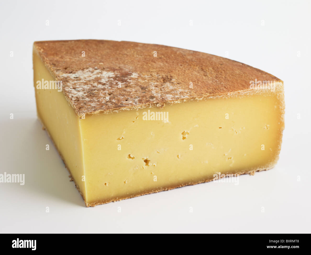 Italian Bettelmatt cow's milk cheese, close-up Stock Photo
