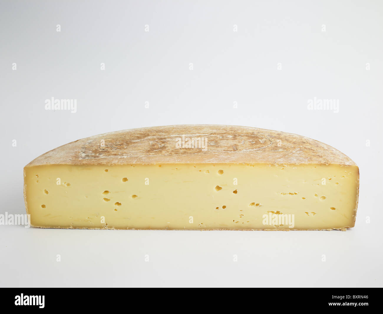 Italian Formaggio di Montagna cheese Stock Photo