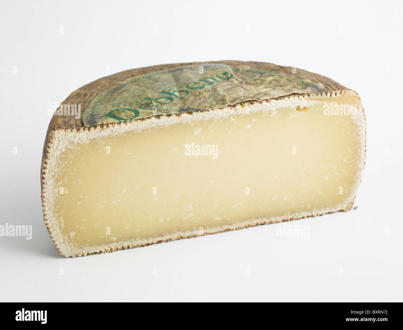 Italian Pecorino Sardo ewe's milk cheese, close-up Stock Photo