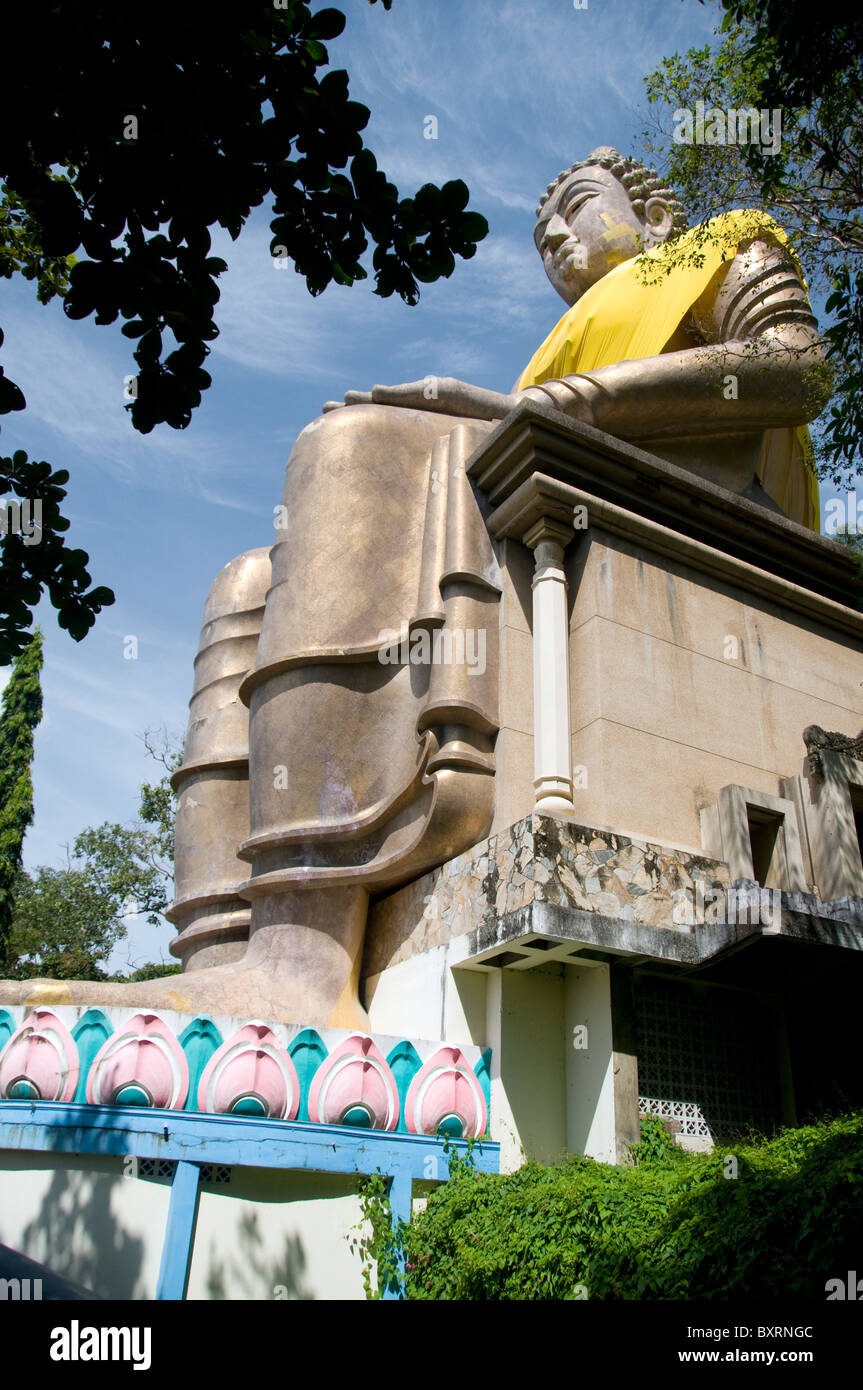 Thailand, Chonburi Province, Wat Dhamma Nimitr, Giant Buddha statue Stock Photo