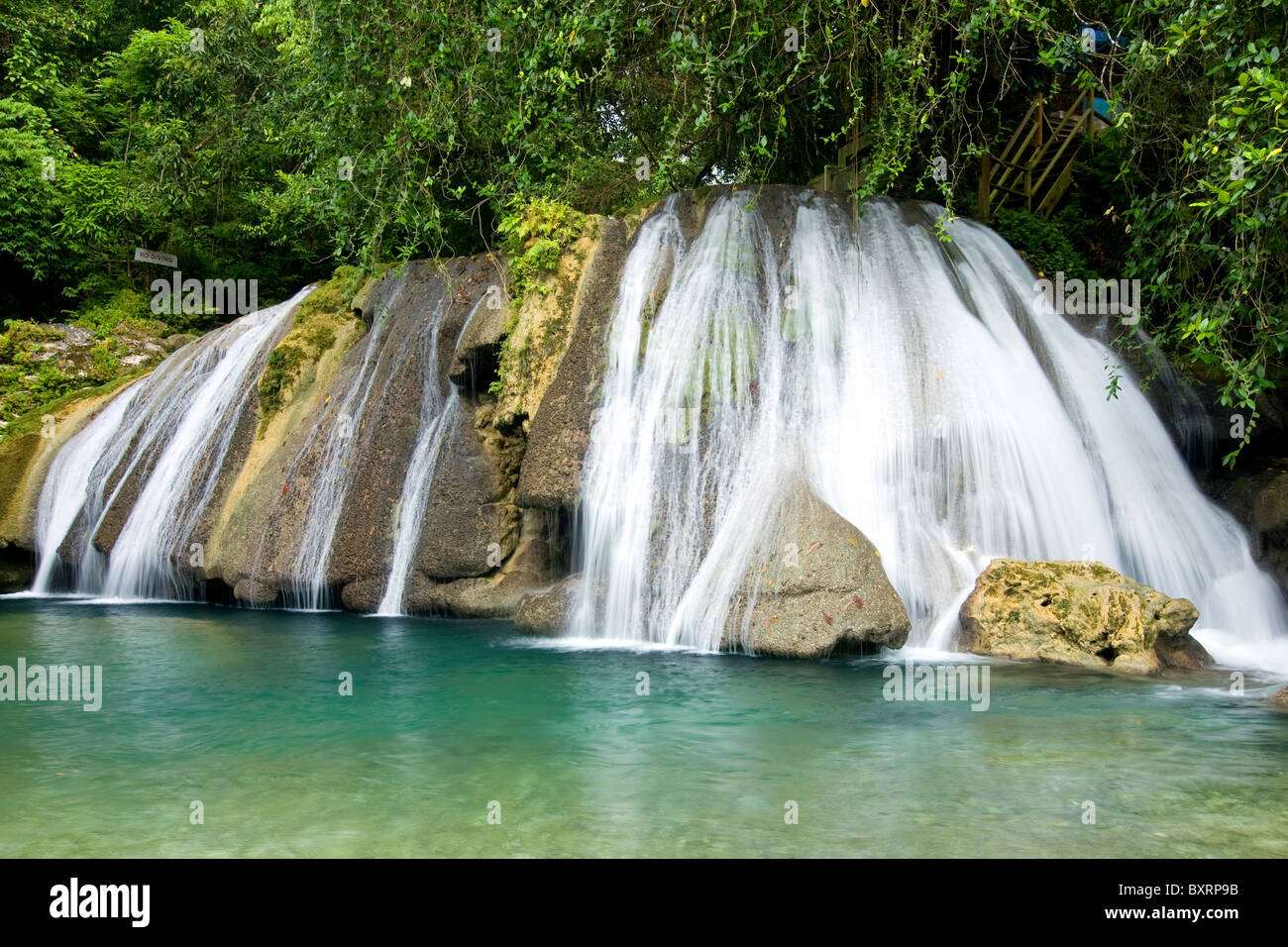 Jamaica, Portland, View of Reach Falls Stock Photo