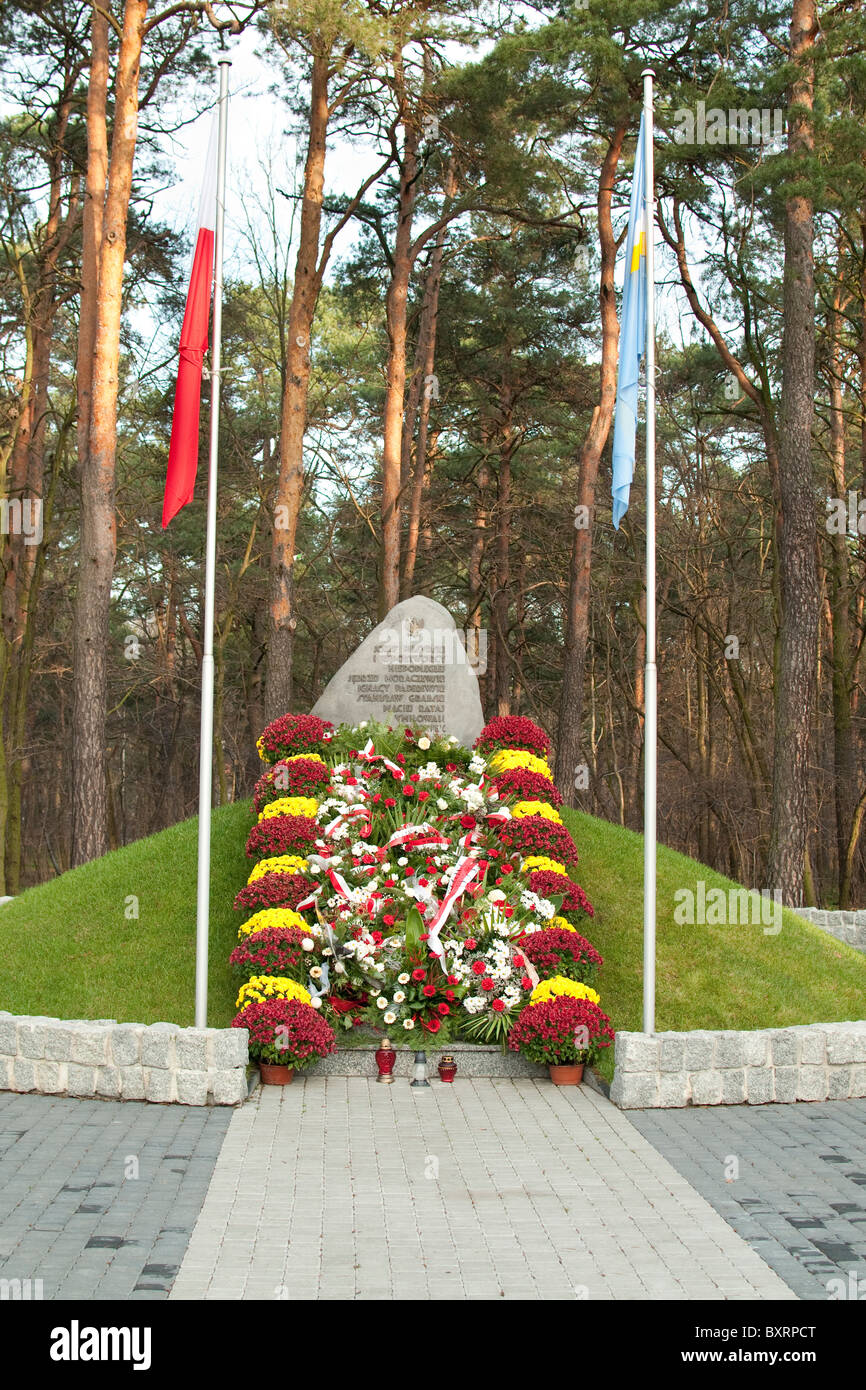 Sulejowek Poland - Monument of Josef Pilsudski - National polish hero Stock Photo