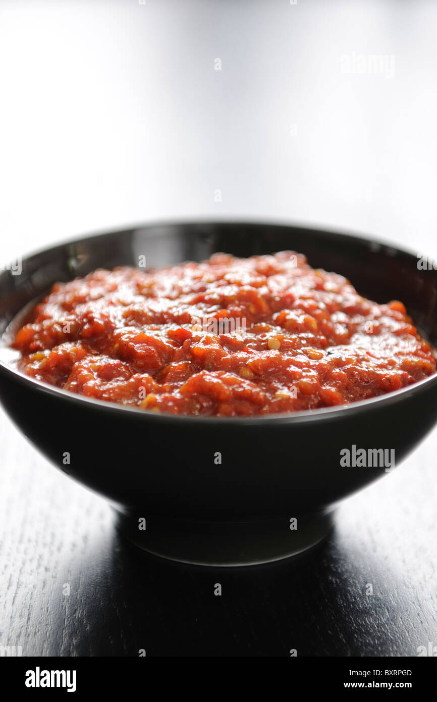 Traditional Bulgarian Homemade Ljutenica Stock Photo