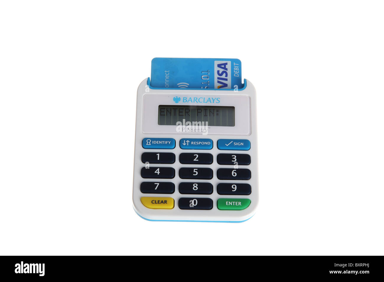 Barclays Bank debit card reader Stock Photo