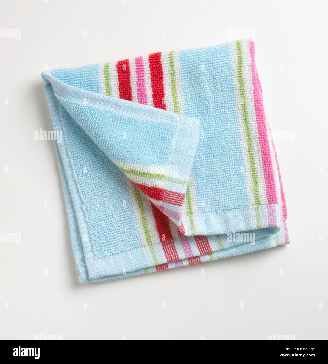 Striped flannel folded Stock Photo